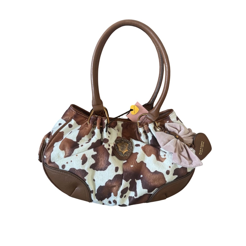 Viral Juicy Couture Cow Light Brown Satchel Shoulder Bag NWT
